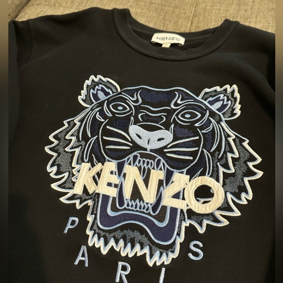 Limited edition Kenzo tiger sweater in black and blue - Picture 2 of 5